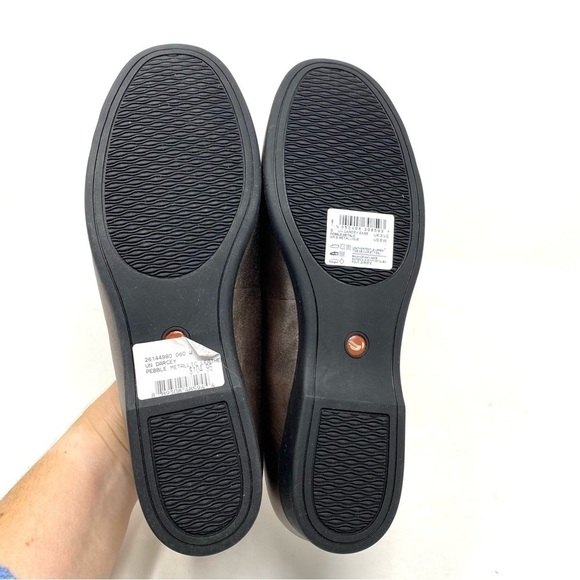 Clarks Un Darcey Ease Pebble Metallic ballet flats WIDE - Picture 9 of 11
